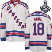 Marc Staal New York Rangers Reebok Men's Authentic Away 2014 Stanley Cup Jersey - White