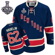 Carl Hagelin New York Rangers Reebok Men's Authentic Third 2014 Stanley Cup Jersey - Navy Blue