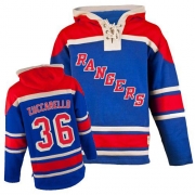 Mats Zuccarello New York Rangers Old Time Hockey Men's Authentic Sawyer Hooded Sweatshirt Jersey - Royal Blue