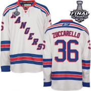 Mats Zuccarello New York Rangers Reebok Men's Authentic Away 2014 Stanley Cup Jersey - White