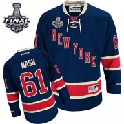 Rick Nash New York Rangers Reebok Men's Premier Third 2014 Stanley Cup Jersey - Navy Blue