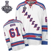 Rick Nash New York Rangers Reebok Men's Authentic Away 2014 Stanley Cup Jersey - White