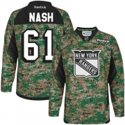 Rick Nash New York Rangers Reebok Youth Authentic Veterans Day Practice Jersey - Camo