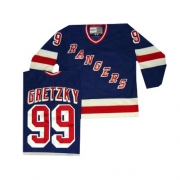 Wayne Gretzky New York Rangers CCM Men's Authentic Throwback Jersey - Royal Blue