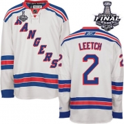 Brian Leetch New York Rangers Reebok Men's Authentic Away 2014 Stanley Cup Jersey - White