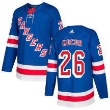 Joe Kocur New York Rangers Adidas Men's Authentic Home Jersey - Royal Blue