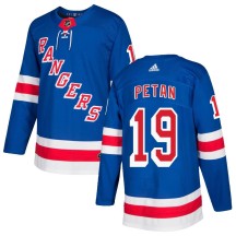 Nic Petan New York Rangers Adidas Men's Authentic Home Jersey - Royal Blue