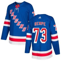 Matt Rempe New York Rangers Adidas Men's Authentic Home Jersey - Royal Blue