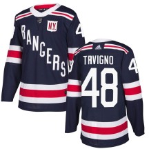 Bobby Trivigno New York Rangers Adidas Men's Authentic 2018 Winter Classic Home Jersey - Navy Blue