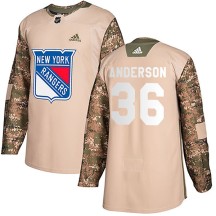 Glenn Anderson New York Rangers Adidas Men's Authentic Veterans Day Practice Jersey - Camo