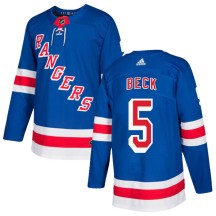 Barry Beck New York Rangers Adidas Youth Authentic Home Jersey - Royal Blue