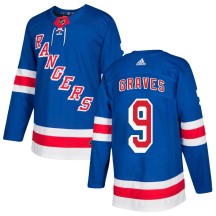 Adam Graves New York Rangers Adidas Youth Authentic Home Jersey - Royal Blue