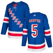 Ben Harpur New York Rangers Adidas Youth Authentic Home Jersey - Royal Blue