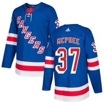 George Mcphee New York Rangers Adidas Youth Authentic Home Jersey - Royal Blue