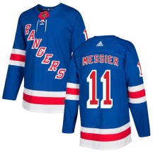 Mark Messier New York Rangers Adidas Youth Authentic Home Jersey - Royal Blue