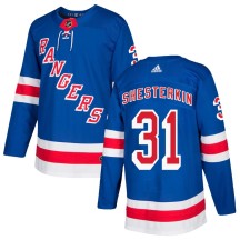 Igor Shesterkin New York Rangers Adidas Youth Authentic Home Jersey - Royal Blue