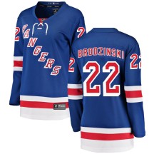 Jonny Brodzinski New York Rangers Fanatics Branded Women's Breakaway Home Jersey - Blue