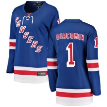 Eddie Giacomin New York Rangers Fanatics Branded Women's Breakaway Home Jersey - Blue