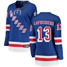 Alexis Lafreniere New York Rangers Fanatics Branded Women's Breakaway Home Jersey - Blue