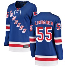 Ryan Lindgren New York Rangers Fanatics Branded Women's Breakaway Home Jersey - Blue