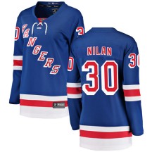 Chris Nilan New York Rangers Fanatics Branded Women's Breakaway Home Jersey - Blue