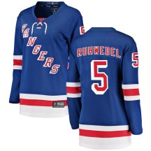 Chad Ruhwedel New York Rangers Fanatics Branded Women's Breakaway Home Jersey - Blue