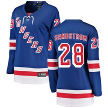 Tomas Sandstrom New York Rangers Fanatics Branded Women's Breakaway Home Jersey - Blue