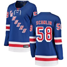 Brandon Scanlin New York Rangers Fanatics Branded Women's Breakaway Home Jersey - Blue