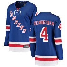 Braden Schneider New York Rangers Fanatics Branded Women's Breakaway Home Jersey - Blue