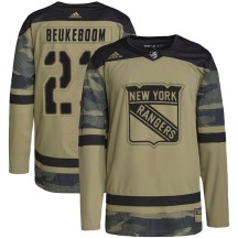 Jeff Beukeboom New York Rangers Adidas Youth Authentic Military Appreciation Practice Jersey - Camo