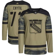 Filip Chytil New York Rangers Adidas Youth Authentic Military Appreciation Practice Jersey - Camo