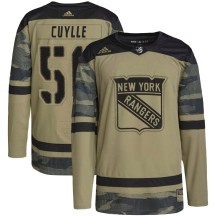 Will Cuylle New York Rangers Adidas Youth Authentic Military Appreciation Practice Jersey - Camo