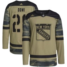 Tie Domi New York Rangers Adidas Youth Authentic Military Appreciation Practice Jersey - Camo