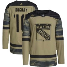 Ron Duguay New York Rangers Adidas Youth Authentic Military Appreciation Practice Jersey - Camo
