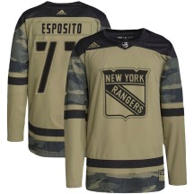 Phil Esposito New York Rangers Adidas Youth Authentic Military Appreciation Practice Jersey - Camo