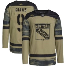 Adam Graves New York Rangers Adidas Youth Authentic Military Appreciation Practice Jersey - Camo