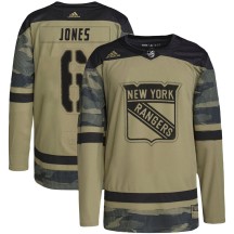 Zac Jones New York Rangers Adidas Youth Authentic Military Appreciation Practice Jersey - Camo