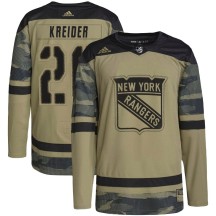 Chris Kreider New York Rangers Adidas Youth Authentic Military Appreciation Practice Jersey - Camo