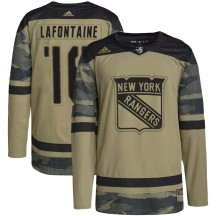 Pat Lafontaine New York Rangers Adidas Youth Authentic Military Appreciation Practice Jersey - Camo