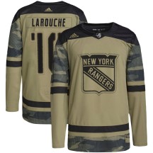 Pierre Larouche New York Rangers Adidas Youth Authentic Military Appreciation Practice Jersey - Camo