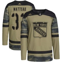 Stephane Matteau New York Rangers Adidas Youth Authentic Military Appreciation Practice Jersey - Camo