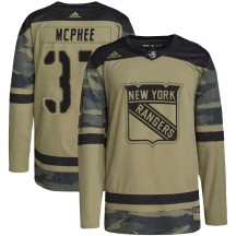 George Mcphee New York Rangers Adidas Youth Authentic Military Appreciation Practice Jersey - Camo