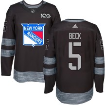 Barry Beck New York Rangers Youth Authentic 1917-2017 100th Anniversary Jersey - Black