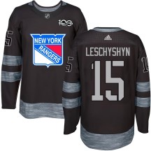 Jake Leschyshyn New York Rangers Youth Authentic 1917-2017 100th Anniversary Jersey - Black