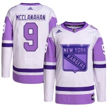 Rob Mcclanahan New York Rangers Adidas Youth Authentic Hockey Fights Cancer Primegreen Jersey - White/Purple