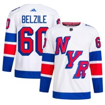 Alex Belzile New York Rangers Adidas Men's Authentic 2024 Stadium Series Primegreen Jersey - White