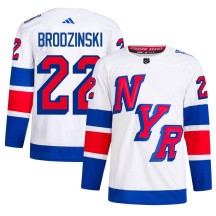 Jonny Brodzinski New York Rangers Adidas Men's Authentic 2024 Stadium Series Primegreen Jersey - White