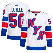Will Cuylle New York Rangers Adidas Men's Authentic 2024 Stadium Series Primegreen Jersey - White
