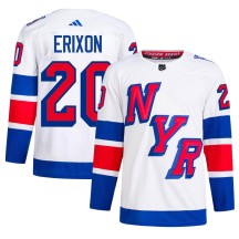 Jan Erixon New York Rangers Adidas Men's Authentic 2024 Stadium Series Primegreen Jersey - White