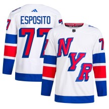Phil Esposito New York Rangers Adidas Men's Authentic 2024 Stadium Series Primegreen Jersey - White